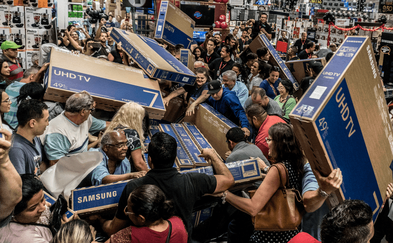 Black Friday Sales Frenzy in stores