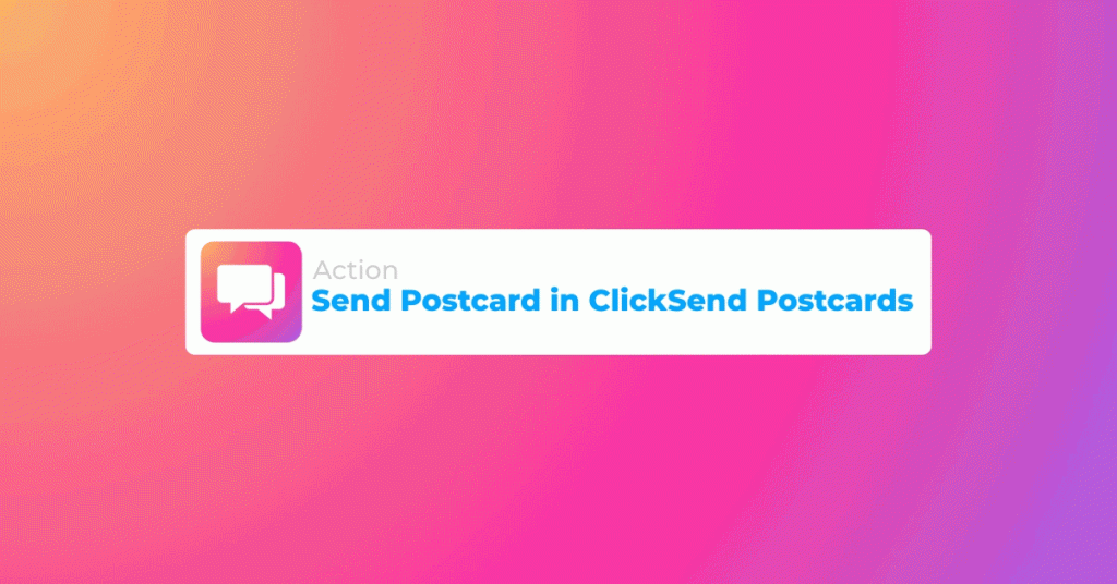 Send postcard in ClickSend postcards