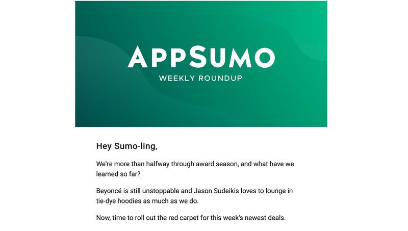 Example - AppSumo MultiChannel Marketing Strategy, Email Marketing